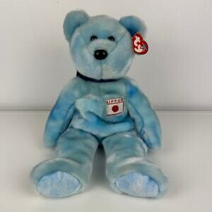 Vintage Ty Beanie Baby 2002 Collection Nipponia Japan Light Blue Teddy Bear 15"